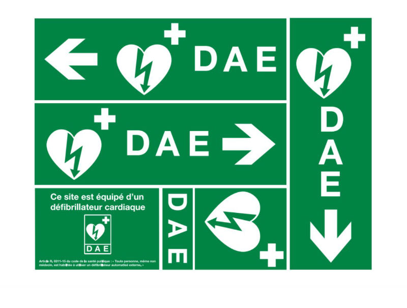 Signalétique DAE set de 5