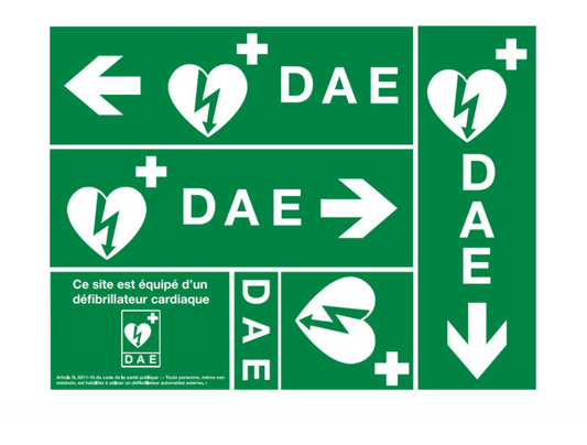 Signalétique DAE set de 5