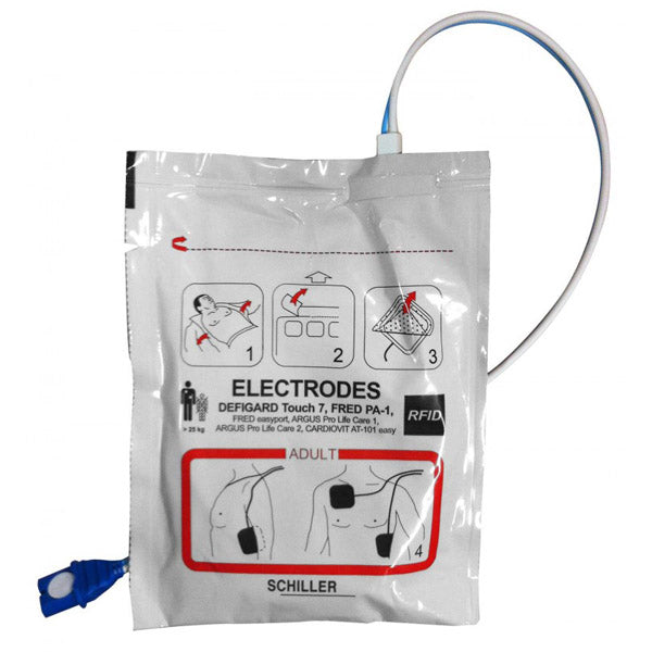 Electrodes préconnectées adultes Schiller Fred Easy Life