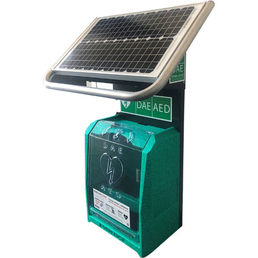 Coffre solaire mural de dernière technologie avec panneau solaire, platine, ventilé, chauffé, sous alarme