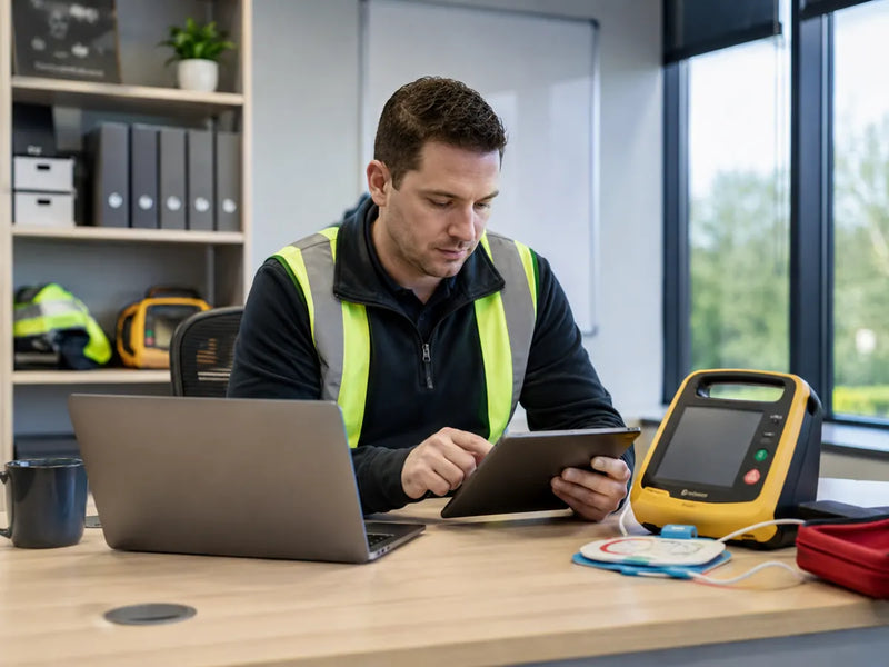 Suivi de maintenance d’un défibrillateur sur tablette